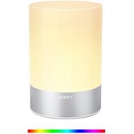 [아마존 핫딜] [아마존핫딜]AUKEY Cordless Lamp Rechargeable Table Lamp LED Bedside Lamp with Dimmable Warm White Light & Color Changing RGB, Touch Lamp for Bedrooms