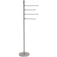 Allied Precision Industries Allied Brass TR-84-SN Tribecca Collection 49-Inch Towel Stand with 4-Swing Arm, Satin Nickel