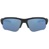 Oakley Mens Speed Jacket Polarized Iridium Oval Sunglasses, Black, 67.0 mm