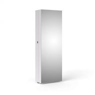 Tvilum 710094949 Bright Shoe Cabinet with Mirror Door, White