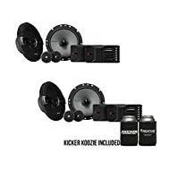 Kicker KSS6704 KSS670 6.75 Component System with 1 tweeters 4-Ohm Bundle