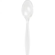 Creative Converting 288-Count Touch of Color Premium Plastic Spoons, Clear