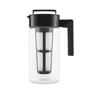 Takeya Iced Tea Maker with Patented Flash Chill Technology Made in USA, 1 Quart, Black