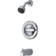 Delta Faucet Single-Function Tub and Shower Faucet with Single-Spray Shower Head, Chrome 134900 (Valve Included)