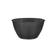Party Essentials N549880 Disposable Heavy Duty Brights Plastic Small Bowl, 24-Ounce Capacity, Black(Case of 24)