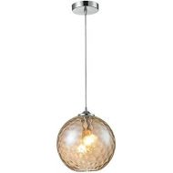 ELK Elk 313801CMP HGTV Home Watersphere 1-Light Pendant with Champagne Glass Shade, 10 by 11-Inch, Polished Chrome Finish
