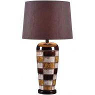 Kenroy Home 32273CER Torino Table Lamp, Ceramic Squares Finish