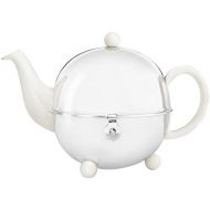 bredemeijer Cosy Teapot, 0.9-Liter, Ceramic Spring White with Insulated Shell