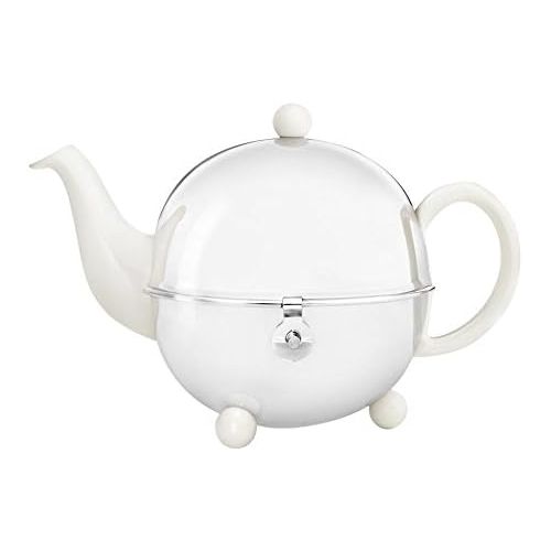  bredemeijer Cosy Teapot, 0.9-Liter, Ceramic Spring White with Insulated Shell