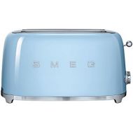 Smeg TSF02PBUS 50s Retro Style Aesthetic 4 Slice Toaster, Pastel Blue