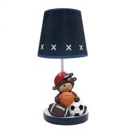 Lambs & Ivy Future All Star Lamp with Shade & Bulb, Blue
