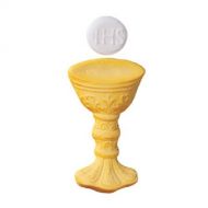 Cake topper Lucks Dec-Ons Decorations Molded Sugar/Cup-Cake Topper, Chalice and Host Set, 4.5 Inch, 18 Count