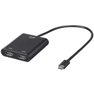 Monoprice USB-C to Dual HDMI MST Hub - Black, Supports Dual 4K@30Hz And Multi-Stream Transport