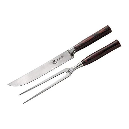  ZHEN Japanese High Carbon Stainless Steel 8 BBQ Carving Set, Silver