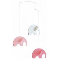 Flensted Mobiles Elephant Pink Hanging Nursery Mobile - 24 Inches Plastic