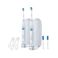 Philips Sonicare HealthyWhite Dual Pack with Optimal Plaque Control Brush Heads, 2 Tongue Scrapers and 2 Tongue Brushes, HX673238