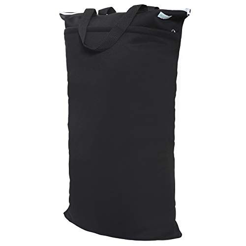  Wegreeco Reusable Hanging Wet Dry Cloth Diaper Bag (1 Pack, Black)