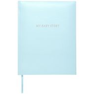 [아마존베스트]C.R. Gibson Perfect-Bound Blue Leather Memory Book for Newborn and Baby Boys, 64 Pages, 9 W x 11.125 H