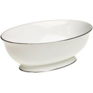 Lenox Tribeca Platinum-Banded Bone China Open Vegetable Bowl