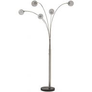 Signature Design by Ashley Ashley Furniture Signature Design - Winter Arc Lamp - Floor Lamp - Modern Design - Silver
