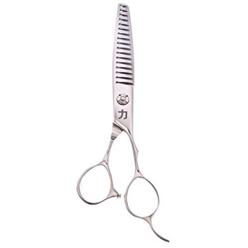  ShearsDirect Japanese 440C Stainless Steel Thinning Shear with 17 Teeth and Tear Drop Handle, 6.0