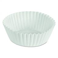Hoffmaster 610020 1-34 Inch Bottom Width by 1-18 Inch Wall Height 4 Inch White Fluted Paper Bake Cup 500-Pack (Case of 20)