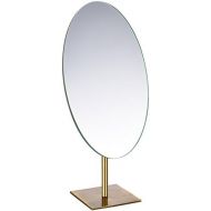 GURUN Tabletop Oval Vanity Makeup Mirror, 7x12 Antique Brass, Luxuries Mirror for Jewellers