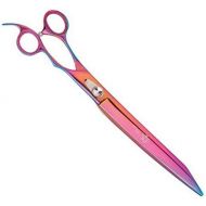 Geib Cobalt Steel Small Pet Straight Titan Poodle Grooming Shears with Titanium Coating, 8-12-Inch, Pink