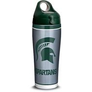 Tervis 1309966 Michigan State Spartans Tradition Stainless Steel Insulated Tumbler with Hunter Green with Gray Lid, 24oz Water Bottle, Silver