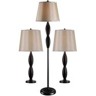 Kenroy Home 32593ORB Ripley TableFloor Lamp, 3-Pack, 13 x 29.5 x 13, Oil Rubbed Bronze Finish