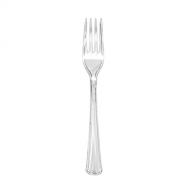 Party Essentials Heavy Duty Plastic Forks, Clear (12 Packs of 24)