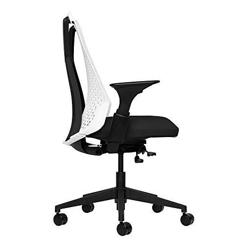  Laura Davidson Furniture Bowery Fully Adjustable Management Office Chair (White/Black)