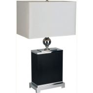 ORE International 25 Black Wooden Table Lamp