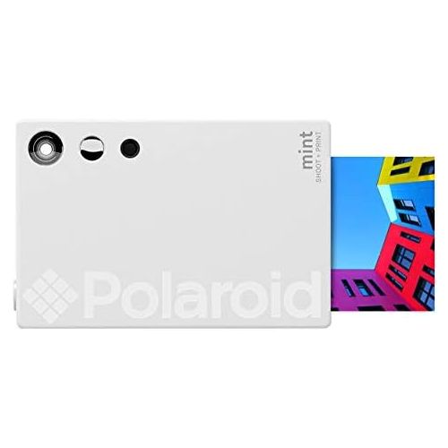 폴라로이드 Zink Polaroid Mint Instant Print Digital Camera (White), Prints on Zink 2x3 Sticky-Backed Photo Paper