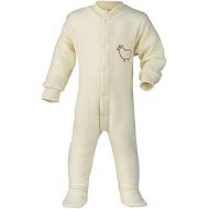 EcoAble Apparel Footed Sleep and Play: Organic Wool Footie Sleeper Pajamas for Baby Boys or Girls