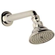Rohl C5504EPN Perletto 3-in Anti-Cal Single Function Showerhead with 7-in Shower Arm, Polished Nickel