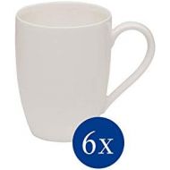 [아마존베스트]Villeroy & Boch 19-5277-7700 Basic White Coffee Mug 6 Pieces, Premium Porcelain