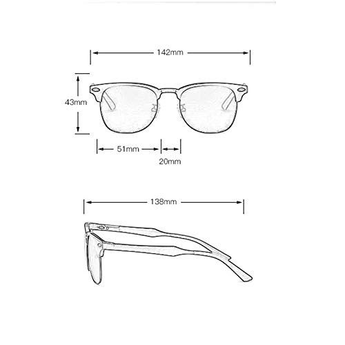  SX Men and Women Polarized Aluminum-Magnesium Sunglasses Outdoor Sports Riding Mirror (Color : Gold)