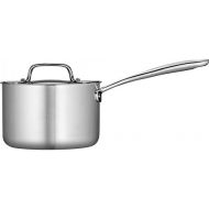 Tramontina 80116562DS Stainless Steel Tri-Ply Clad Covered Sauce Pan, 2-Quart, Made in China