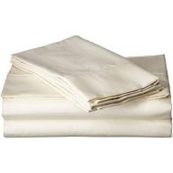 Tribeca Living Egyptian Cotton Sateen 600 Thread Count 25 Deep Pocket Sheet Set King Ivory