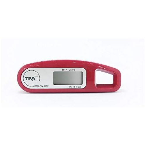  TFA Dostmann Thermo Jack digitales Einstichthermometer, Taschen Thermometer, Ideal fuer Fleisch, Braten oder Babynahrung, klappbar, wasserfest