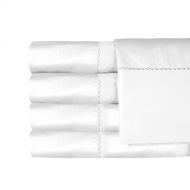Veratex The Bella Collection Contemporary Style 300 Thread Count 100% Cotton Sateen Luxury Bedroom Sheet Set, Full Size, White