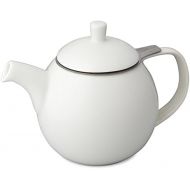 FORLIFE Curve Teapot with Infuser, 24-Ounce, White