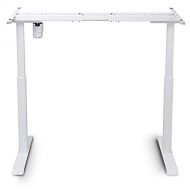 Toolsempire Single Motor Electric Height Adjustable Standing Desk Frame Sit to Stand Table Base Ergonomic Stand up Riser with Memory Controller (White)