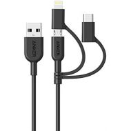[아마존핫딜][아마존 핫딜] Anker Powerline II 3-in-1 Cable, Lightning/Type C/Micro USB Cable for iPhone, iPad, Huawei, HTC, LG, Samsung Galaxy, Sony Xperia, Android Smartphones, iPad Pro 2018 and More(3ft, B