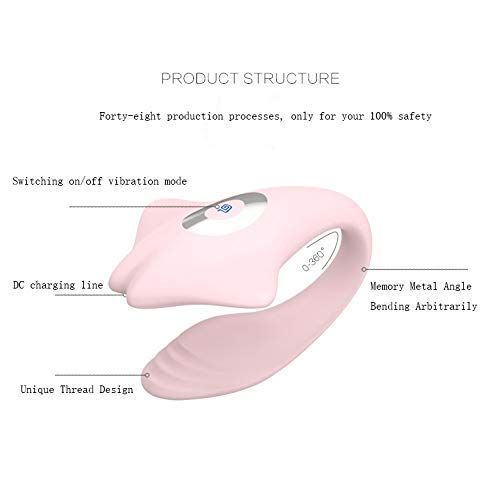  LuLuC-Love Sun-Love Powerful Wireless Remote Control Rechargeable Mini Finger Massager with Strong Patterns Handsfree USB Waterproof Massager Wand (U Shape Toy) Sun-Love