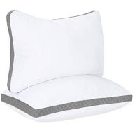 [아마존 핫딜]  [아마존핫딜]Utopia Bedding Gusseted Quilted Pillow (2-Pack) Premium Quality Bed Pillows - Side Back Sleepers - Grey Gusset - Queen - 18 x 26 Inches