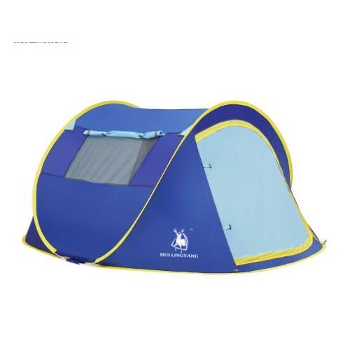  Amio Outdoor 2-Personen-Einzelschicht-Automatikzelt Doppelte Erhoehung der Campinggeschwindigkeit (Color : Blau)