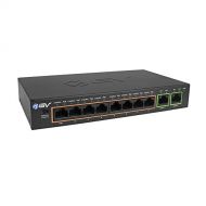BV-Tech 10 Port PoE/PoE+ Switch (8 PoE+ Ports | 2 Gigabit Ethernet Uplink)  96W  802.3af/at