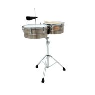 Tycoon Percussion 14 Inch & 15 Inch Brushed Chrome Shell Timbales